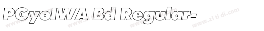 PGyoIWA Bd Regular字体转换